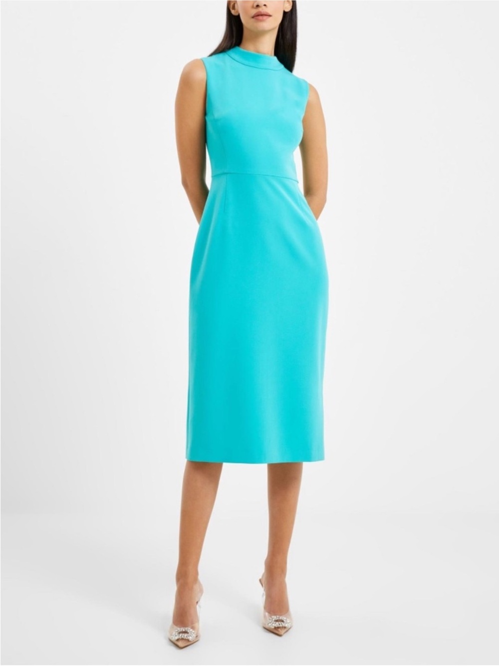 French Connection Turquoise Midi Sheath Dress